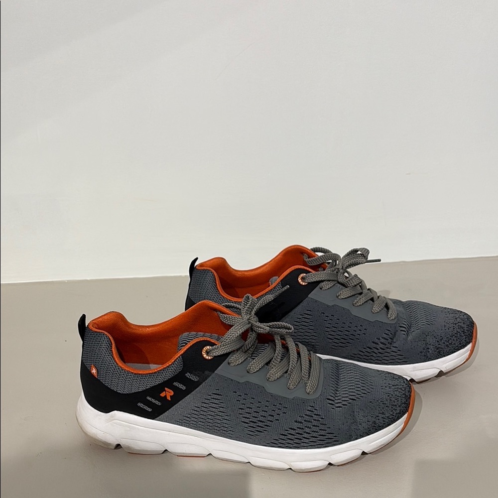 *Rieker* Gray and Orange Athletic Sneakers